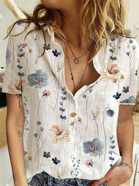 Women's Floral Elegant Shirt Top Casual Loose Blouse, White, Shirts & Blouses
Women's Floral Elegant Shirt Top Casual Loose Blouse, White, Shirts & Blouses