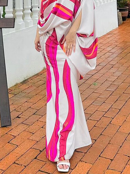 Regular Fit Lightweight Abstract Urban Long Skirt, As picture, Skirts
