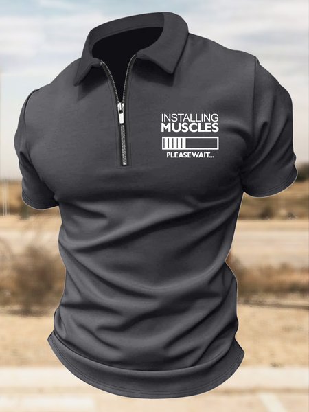 Men’s Installing Muscles Pleasewait Regular Fit Polo Collar Casual Polo Shirt, Deep gray, T-shirts
Men’s Installing Muscles Pleasewait Regular Fit Polo Collar Casual Polo Shirt, Deep gray, T-shirts