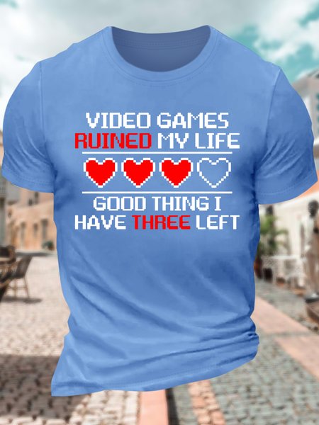 Men’s Video Games Ruined My Life Good Thing I Have Three Left Cotton Casual Crew Neck T-Shirt, Light blue, T-shirts
Men’s Video Games Ruined My Life Good Thing I Have Three Left Cotton Casual Crew Neck T-Shirt, Light blue, T-shirts