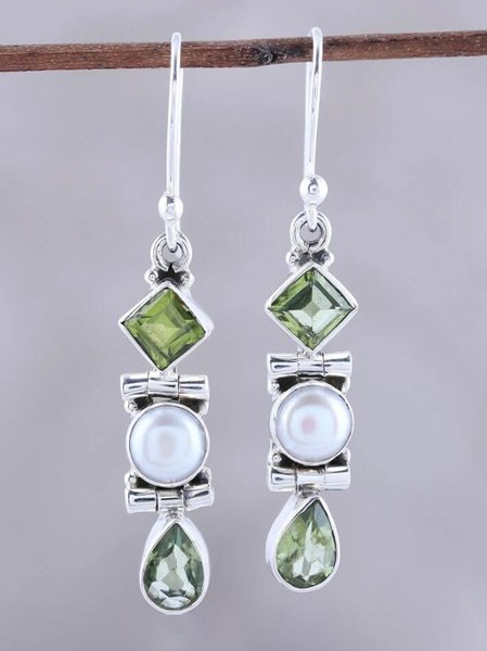 Casual Moonstone Opal Set Green Crystal Earrings Vintage Ethnic Women's Jewelry, As picture, Earrings
Casual Moonstone Opal Set Green Crystal Earrings Vintage Ethnic Women's Jewelry, As picture, Earrings