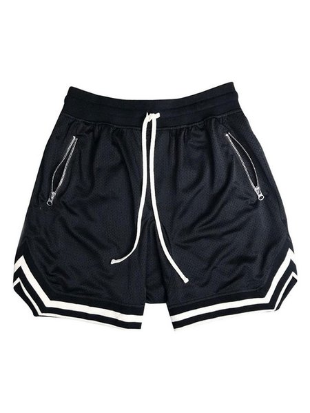 Men's Stretch Comfort Breathable Sports Shorts, Black, Shorts