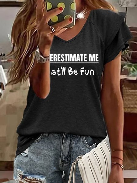 Women's Underestimate me That'll be fun T-Shirt, Black, T-shirts