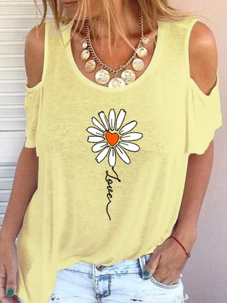 Women's Casual Daisy Love Crew Neck Loose Solid Drop Shoulder T-Shirt, Yellow, T-shirts
Women's Casual Daisy Love Crew Neck Loose Solid Drop Shoulder T-Shirt, Yellow, T-shirts