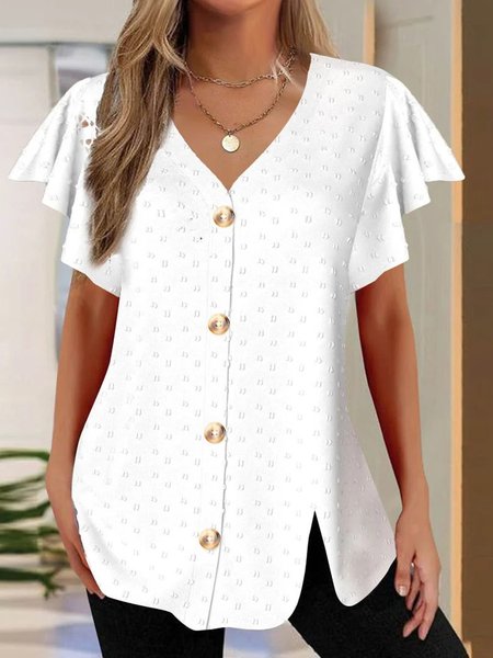 Womens Loose Button Up Casual Shirt, White, Shirts & Blouses
Womens Loose Button Up Casual Shirt, White, Shirts & Blouses