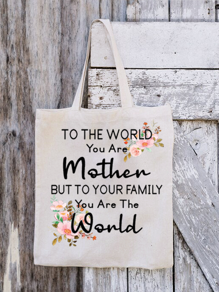 Women's To the world you are a Mother but to your family you are the World Mother's Day Shopping Tote, White, Bags
Women's To the world you are a Mother but to your family you are the World Mother's Day Shopping Tote, White, Bags