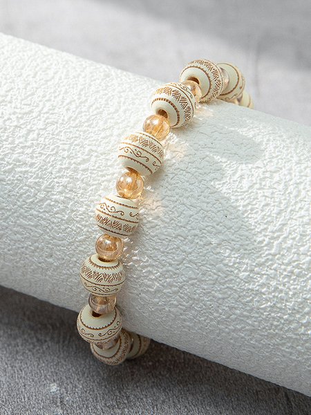 Ethnic Crystal Engraved Beaded Bracelets Casual Vintage Women's Jewelry, Beige, Bracelets
Ethnic Crystal Engraved Beaded Bracelets Casual Vintage Women's Jewelry, Beige, Bracelets
