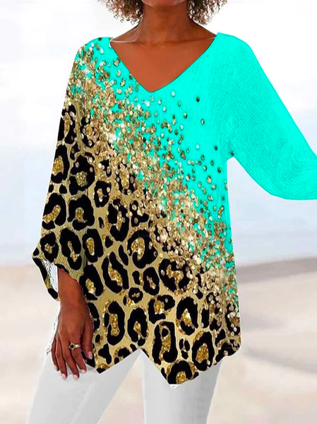 Casual Cotton Loose Leopard Asymmetric Print Long Sleeve Casual Basic V Neck Shirt, Green, Shirts & Blouses
Casual Cotton Loose Leopard Asymmetric Print Long Sleeve Casual Basic V Neck Shirt, Green, Shirts & Blouses