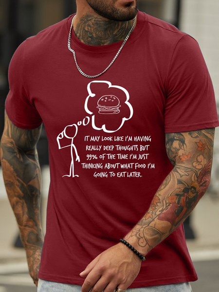 Lilicloth X Manikvskhan It May Look I'm Having Really Deep Thoughts Men's Crew Neck Loose T-Shirt, Red, T-shirts
Lilicloth X Manikvskhan It May Look I'm Having Really Deep Thoughts Men's Crew Neck Loose T-Shirt, Red, T-shirts