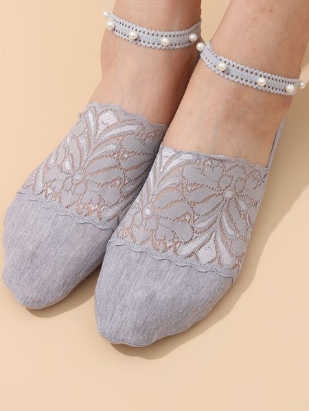 Lace Ethnic Floral Socks With Ribbon Casual Urban Women's Accessories, Gray, Socks
Lace Ethnic Floral Socks With Ribbon Casual Urban Women's Accessories, Gray, Socks