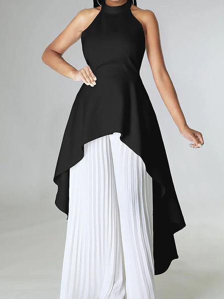 Stand Collar Sleeveless Elegant Regular Fit Mid-long Shirt, Black, Blouses and Shirts
Stand Collar Sleeveless Elegant Regular Fit Mid-long Shirt, Black, Blouses and Shirts