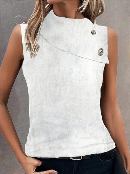 Women Casual Plain Button Crew Neck Sleeveless Summer Tank Top, White, Tank Tops & Camis
Women Casual Plain Button Crew Neck Sleeveless Summer Tank Top, White, Tank Tops & Camis