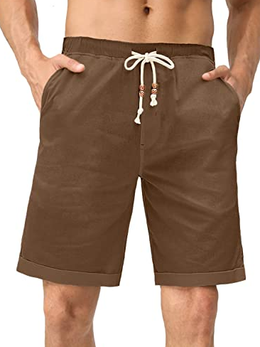 Men's Shorts Casual Summer Beach Drawstring Linen Cotton Short with Pockets and Elastic Waist, Dark green, Shorts
Men's Shorts Casual Summer Beach Drawstring Linen Cotton Short with Pockets and Elastic Waist, Dark green, Shorts