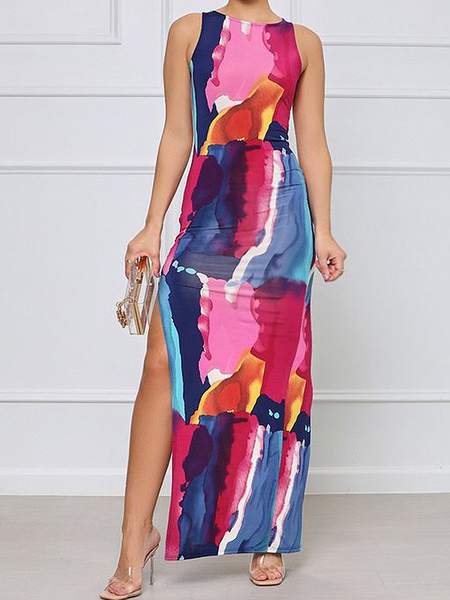 High Elasticity Tight Elegant Crew Neck Sleeveless Maxi Dress, As picture, Maxi Dresses
High Elasticity Tight Elegant Crew Neck Sleeveless Maxi Dress, As picture, Maxi Dresses