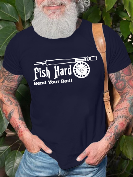 Fish Hard Bend Your Rod Funny Fishing Loose Cotton Casual T-Shirt, Purplish blue, T-shirts
Fish Hard Bend Your Rod Funny Fishing Loose Cotton Casual T-Shirt, Purplish blue, T-shirts