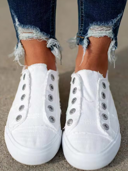Unisex Slip On Shoes Women Casual Canvas Sneakers with Memory Foam, White, Sneakers
Unisex Slip On Shoes Women Casual Canvas Sneakers with Memory Foam, White, Sneakers