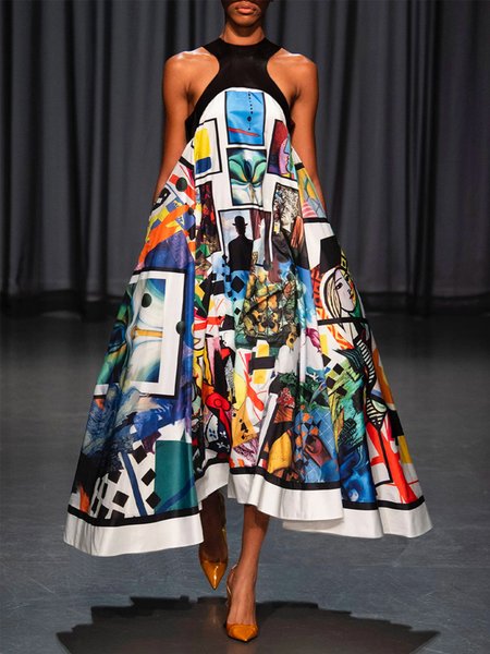 Loose Abstract Vacation Crew Neck Midi Dress With No Belt, As picture, Midi Dresses
Loose Abstract Vacation Crew Neck Midi Dress With No Belt, As picture, Midi Dresses
