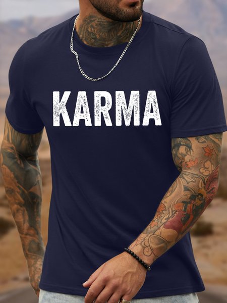 Men's Karma Funny Graphic Printing Cotton Text Letters Casual T-Shirt, Purplish blue, T-shirts
Men's Karma Funny Graphic Printing Cotton Text Letters Casual T-Shirt, Purplish blue, T-shirts