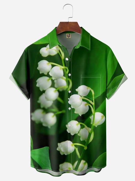 Lily of the Valley Chest Pocket Short Sleeve Hawaiian Shirt, Green, Men Shirts
Lily of the Valley Chest Pocket Short Sleeve Hawaiian Shirt, Green, Men Shirts