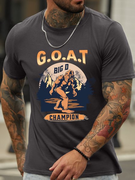 Lilicloth X Paula GOAT Big D Champion Men's T-Shirt, Deep gray, T-shirts