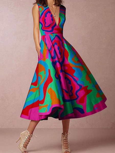 Regular Fit Micro-Elasticity V Neck Sleeveless Regular Fit Elegant Midi Dress, As picture, Midi Dresses
Regular Fit Micro-Elasticity V Neck Sleeveless Regular Fit Elegant Midi Dress, As picture, Midi Dresses