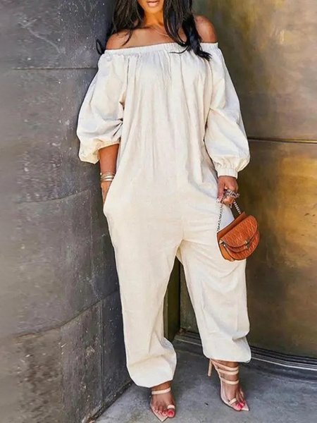 Long sleeve Regular Fit Linen Cold Shoulder Jumpsuit, Off white, Jumpsuits
Long sleeve Regular Fit Linen Cold Shoulder Jumpsuit, Off white, Jumpsuits