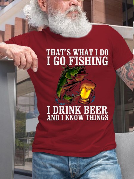 Men's Cotton That’s What I Do I Go Fishing I Drink Beer And I Know Things Crew Neck Casual Letters T-Shirt, Red, T-shirts
Men's Cotton That’s What I Do I Go Fishing I Drink Beer And I Know Things Crew Neck Casual Letters T-Shirt, Red, T-shirts