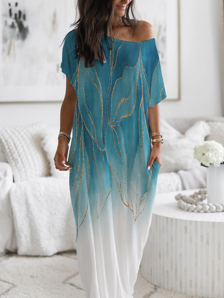 Ombre Loose Jersey Casual Dress With No, Blue, Dresses
Ombre Loose Jersey Casual Dress With No, Blue, Dresses