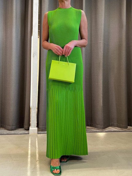 High Elasticity Plain Crew Neck Sleeveless Elegant Regular Fit Sweater Maxi Dress With No, Green, Maxi Dresses
High Elasticity Plain Crew Neck Sleeveless Elegant Regular Fit Sweater Maxi Dress With No, Green, Maxi Dresses