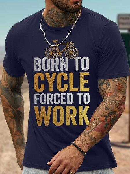 Men's Born To Cycle For Ced To Work Funny Graphic Printing Text Letters Cotton Casual Loose T-Shirt, Purplish blue, T-shirts
Men's Born To Cycle For Ced To Work Funny Graphic Printing Text Letters Cotton Casual Loose T-Shirt, Purplish blue, T-shirts