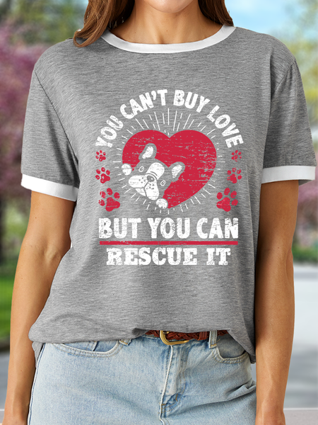 Women’s You Can’t Buy Love But You Can Rescue It Animal Dog Crew Neck Cotton Casual T-Shirt, Gray, T-shirts
Women’s You Can’t Buy Love But You Can Rescue It Animal Dog Crew Neck Cotton Casual T-Shirt, Gray, T-shirts