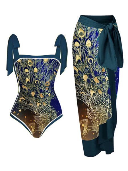 Vacation Abstract Printing One Piece With Cover Up, Green, swimwear>>One-Pieces
Vacation Abstract Printing One Piece With Cover Up, Green, swimwear>>One-Pieces