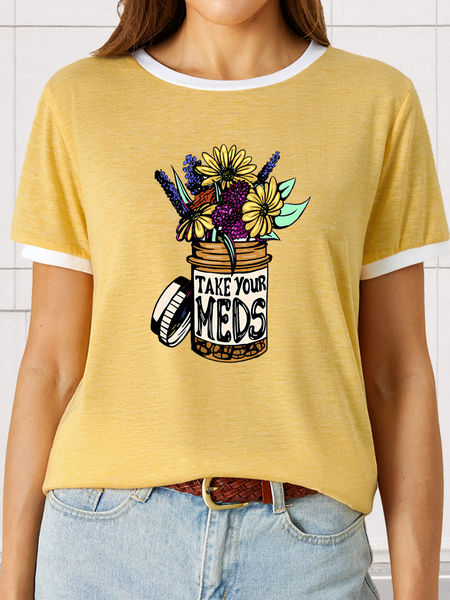 Women’s Take Your Meds A Self-care Graphic For Mental Health Care Plants Flower Cotton Crew Neck Casual T-Shirt, Yellow, T-shirts
Women’s Take Your Meds A Self-care Graphic For Mental Health Care Plants Flower Cotton Crew Neck Casual T-Shirt, Yellow, T-shirts