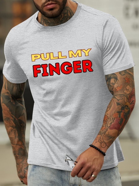 Lilicloth X Kat8lyst Pull My Finger Men’s Funny Text Letters Cotton T-Shirt, Light gray, T-shirts
Lilicloth X Kat8lyst Pull My Finger Men’s Funny Text Letters Cotton T-Shirt, Light gray, T-shirts