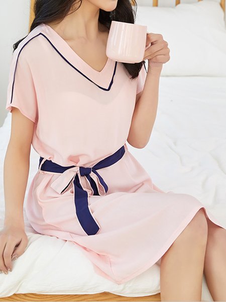Breathable Comfortable Cotton Fabric Loose V Neck Lounge Dress, Pink, Loungewear & Sleepwear
Breathable Comfortable Cotton Fabric Loose V Neck Lounge Dress, Pink, Loungewear & Sleepwear