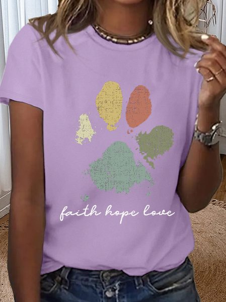 Women's Cotton Faded Rainbow Paw Print Heathered Simple T-Shirt, Purple, T-shirts
Women's Cotton Faded Rainbow Paw Print Heathered Simple T-Shirt, Purple, T-shirts