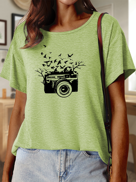 Lilicloth X Cadzart Animals Camera Women’s Cotton Casual Crew Neck T-Shirt, Green, T-shirts
Lilicloth X Cadzart Animals Camera Women’s Cotton Casual Crew Neck T-Shirt, Green, T-shirts