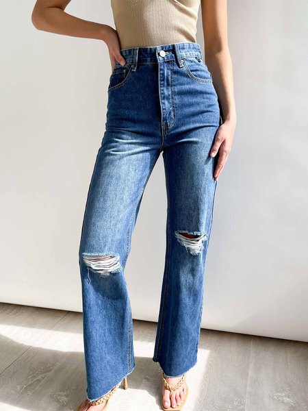 Plain Urban Regular Fit Denim Jeans, Blue, Jeans