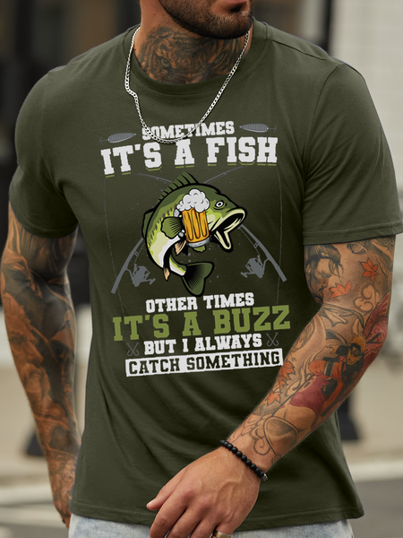Women's Cotton Sometimes It's A Fish Other Times It's A Buzz T-Shirt, Green, T-shirts
Women's Cotton Sometimes It's A Fish Other Times It's A Buzz T-Shirt, Green, T-shirts
