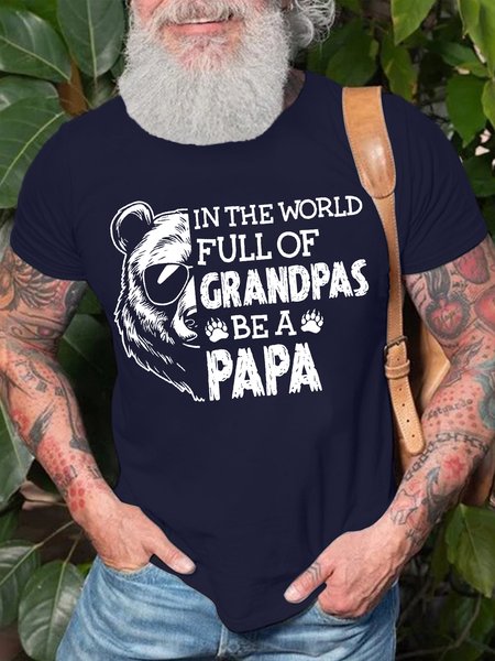 Men's Funny In The World Full Of Grandpas Be A Papa Bear Graphic Printing Crew Neck Loose Casual Cotton T-Shirt, Purplish blue, T-shirts
Men's Funny In The World Full Of Grandpas Be A Papa Bear Graphic Printing Crew Neck Loose Casual Cotton T-Shirt, Purplish blue, T-shirts