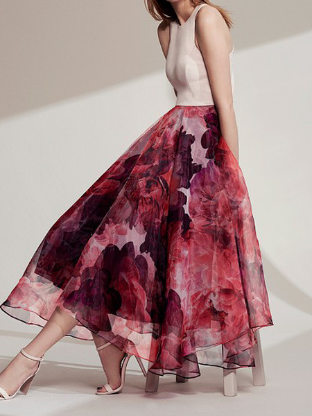 Crew Neck Sleeveless Regular Fit Elegant Floral Maxi Dress, As picture, Maxi Dresses
Crew Neck Sleeveless Regular Fit Elegant Floral Maxi Dress, As picture, Maxi Dresses