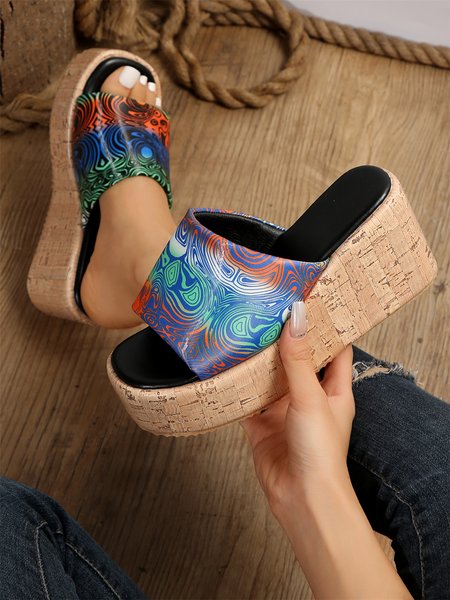 Gradient Art Abstract Graphics Wedge Beach Sandals, As picture, Sandals & Slippers
Gradient Art Abstract Graphics Wedge Beach Sandals, As picture, Sandals & Slippers