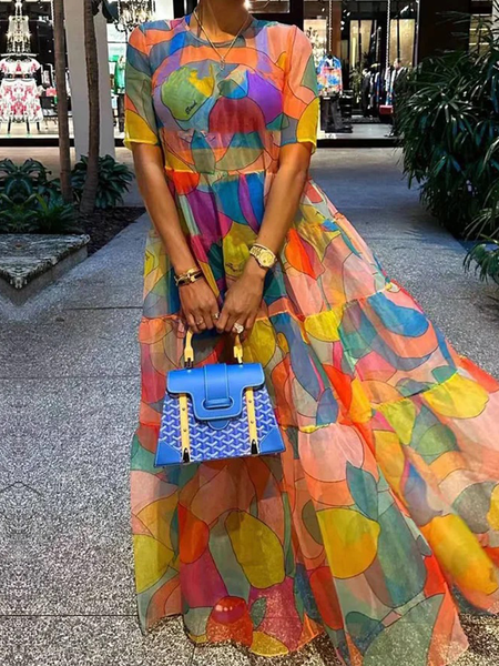 Plus Size Ultra lightweight Short sleeve Elegant Loose Maxi Dress With No Bag, As picture, Plus Dresses
Plus Size Ultra lightweight Short sleeve Elegant Loose Maxi Dress With No Bag, As picture, Plus Dresses