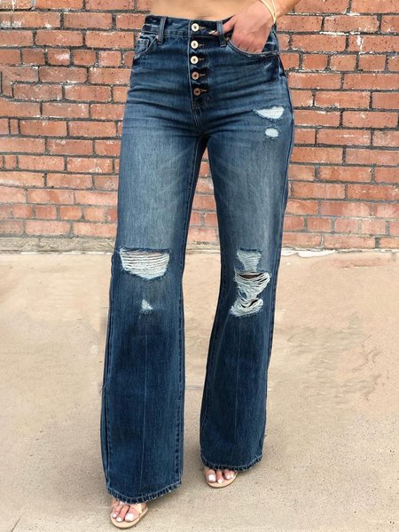 Regular Fit Plain Urban Denim Jeans, Deep blue, Jeans