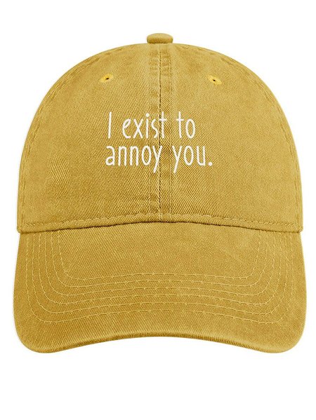 Men's /Women's Funny I Exist To Annoy You Graphic Printing Regular Fit Adjustable Denim Hat, Yellow, Men's Hats
Men's /Women's Funny I Exist To Annoy You Graphic Printing Regular Fit Adjustable Denim Hat, Yellow, Men's Hats