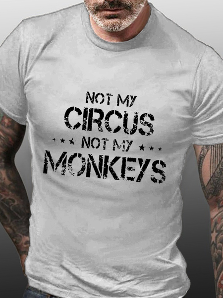 Men's Funny Not My Circus Not My Monkeys Text Letters Casual T-Shirt, White, T-shirts
Men's Funny Not My Circus Not My Monkeys Text Letters Casual T-Shirt, White, T-shirts
