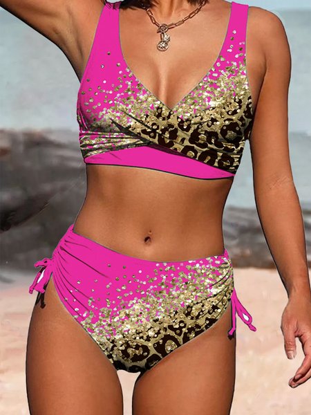 Vacation Abstract Printing Scoop Neck Bikini, Deep pink, swimwear>>Bikini Sets
Vacation Abstract Printing Scoop Neck Bikini, Deep pink, swimwear>>Bikini Sets