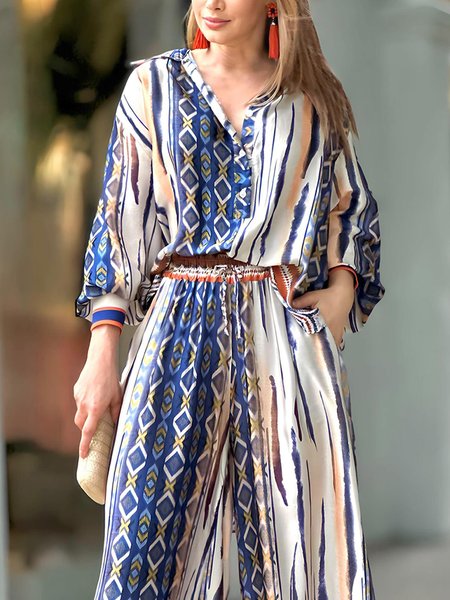Vacation Abstract Graphic Shirt Collar Loose Blouse, As picture, Blouses and Shirts
Vacation Abstract Graphic Shirt Collar Loose Blouse, As picture, Blouses and Shirts