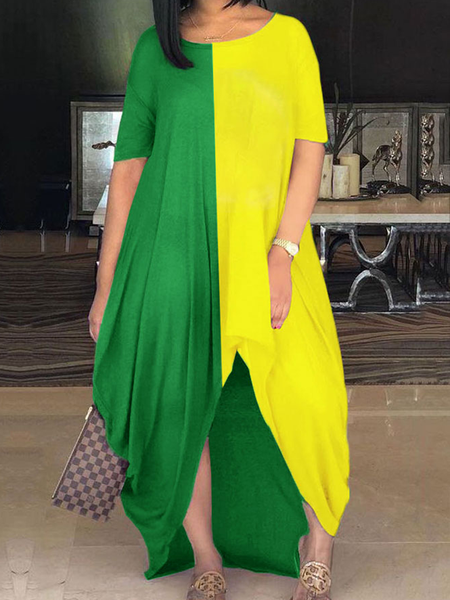 High Elasticity Loose Casual Crew Neck Crew Short sleeve Neck Dress, As picture, Maxi Dresses
High Elasticity Loose Casual Crew Neck Crew Short sleeve Neck Dress, As picture, Maxi Dresses