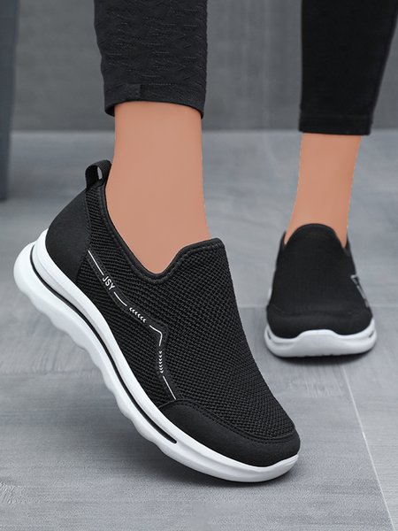 Women Breathable Mesh Fabric Split Joint Slip On Walking Shoes, Black, Sneakers
Women Breathable Mesh Fabric Split Joint Slip On Walking Shoes, Black, Sneakers